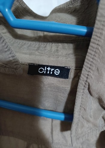 Düğmeli Bej Kadın Keten Gömlek - Görsel 3