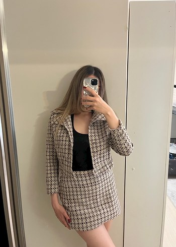 vintage blazer+etek. takım - Görsel 6