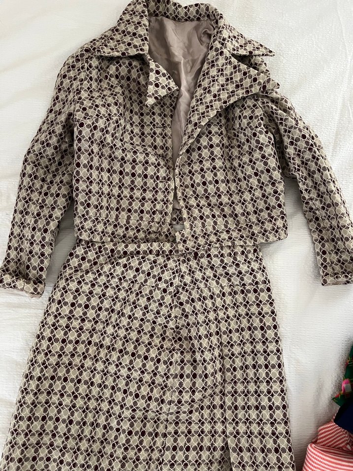 vintage blazer+etek. takım - Görsel 2