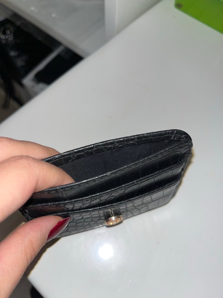 defacto siyah deri kartlık - Görsel 5