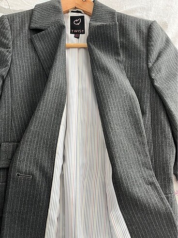 l Beden gri Renk TWIST Blazer Ceket