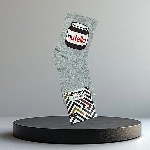 Nutella Desenli Çorap