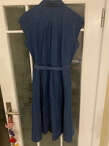 38 Beden mavi Renk Denim elbise