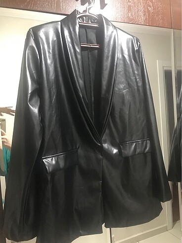universal Beden siyah Renk Deri blazer ceket
