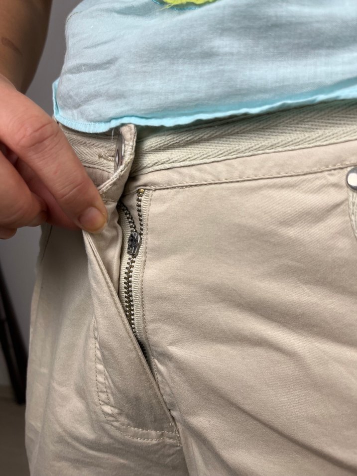 Bej Kapri Kadın Kumaş Pantolon - Görsel 3