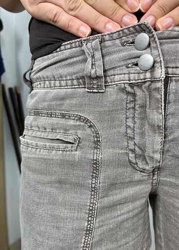 Gri Kamuflaj kargo Kadın Pantolon - Görsel 4