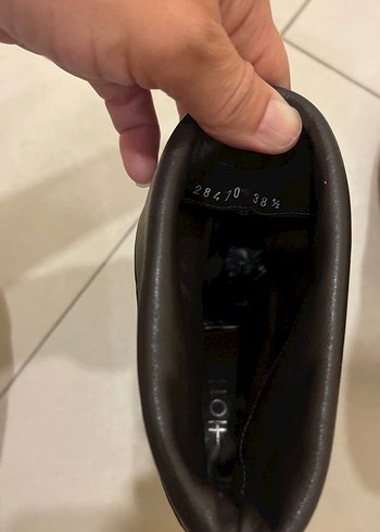 Hotiç Kadın koyu kahve Deri Stiletto Topuklu Bot