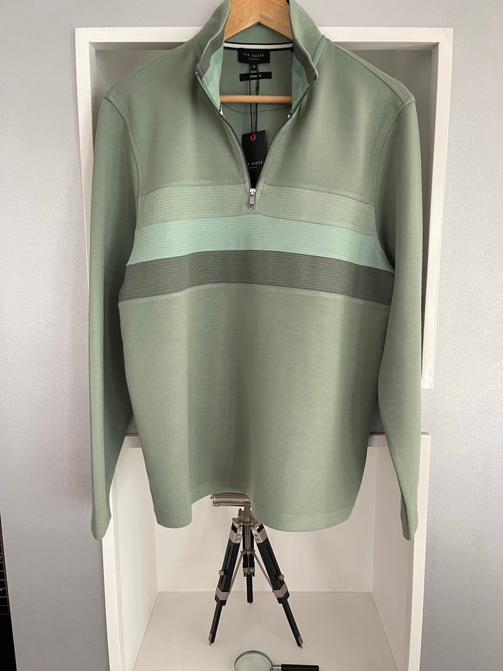 Erkek Yarım Fermuarlı Yüksek Yaka Sweatshirt - Görsel 5