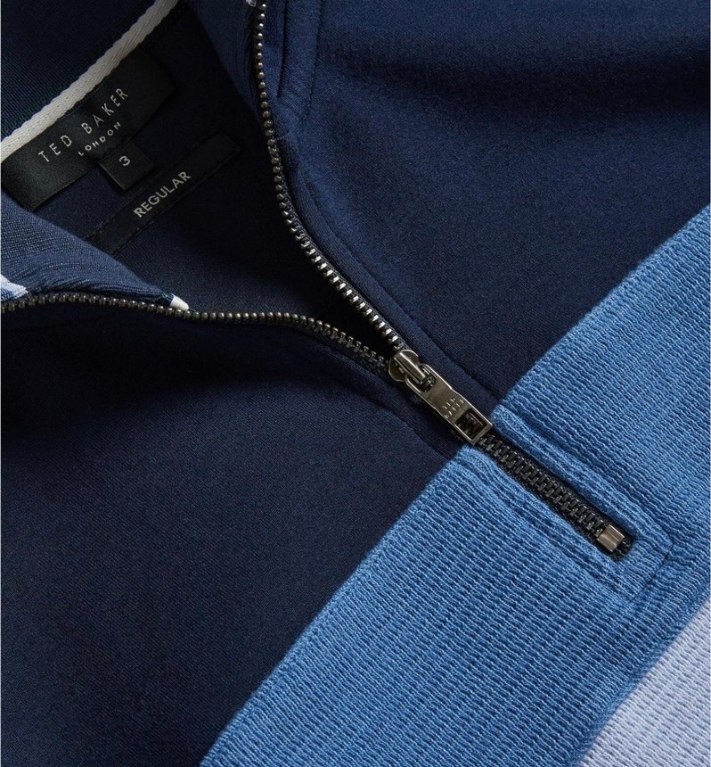 Yarım Fermuarlı Mavi Erkek Sweatshirt - Görsel 2