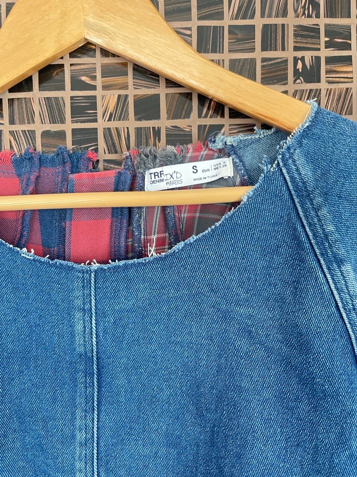 Zara Denim Salaş Bluz - Görsel 3