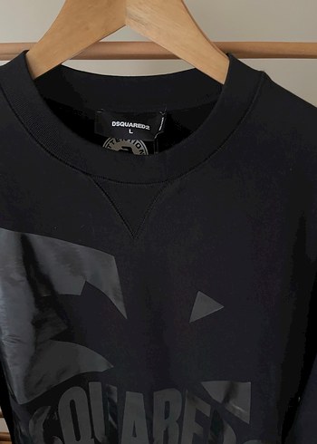 Dsquared2 Siyah Erkek Uzun Kollu Baskılı Sweatshirt - Görsel 2