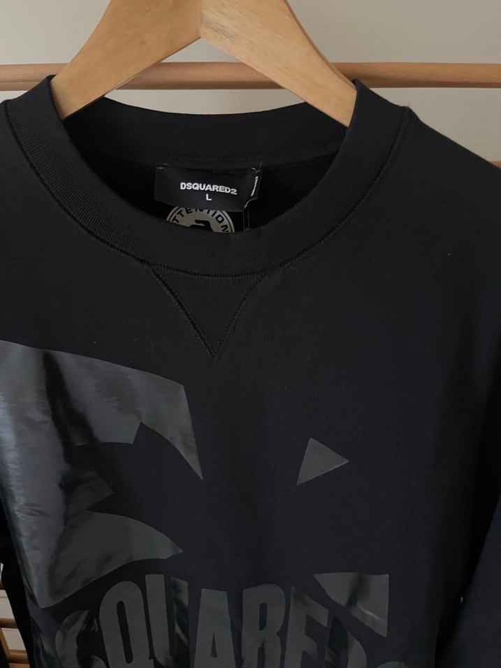 Dsquared2 Siyah Erkek Uzun Kollu Baskılı Sweatshirt - Görsel 2