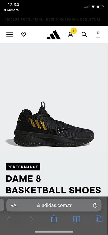 Adidas basketbol ayakkabısı