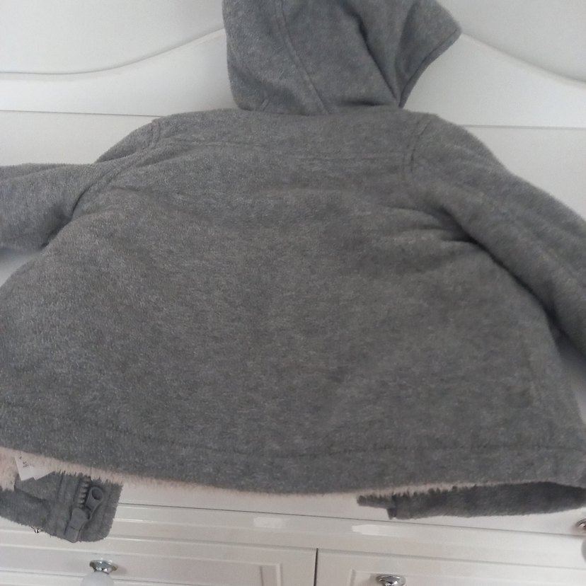 Erkek Çocuk Gri Düğmeli Sıcak Mont - Görsel 2