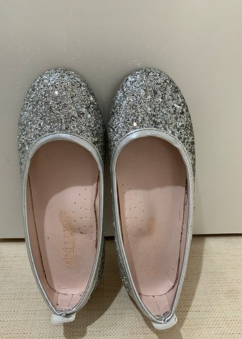 Kız Çocuk Gri Simli Babet - Görsel 2