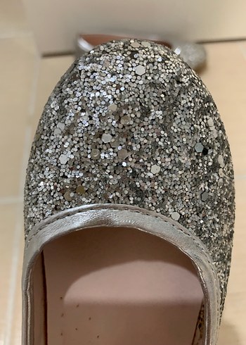 Kız Çocuk Gri Simli Babet - Görsel 5