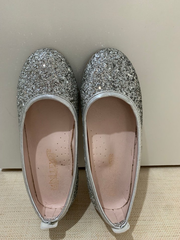 Kız Çocuk Gri Simli Babet - Görsel 2