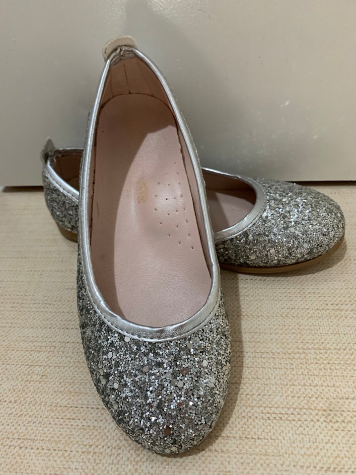 Kız Çocuk Gri Simli Babet - Görsel 4