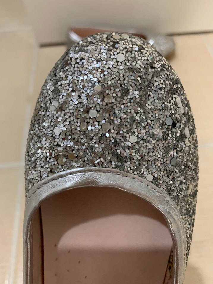 Kız Çocuk Gri Simli Babet - Görsel 5