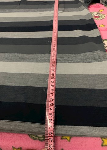 Gri Çizgili Uzun Kollu Polo Tişört - Görsel 8