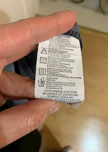 Gri Çizgili Uzun Kollu Polo Tişört - Görsel 6