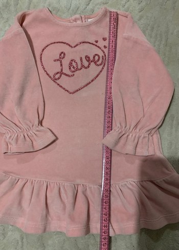 Pembe Uzun Kollu Kız Çocuk Elbise - Görsel 5