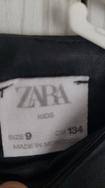 9 Yaş Beden siyah Renk Zara deri elbise