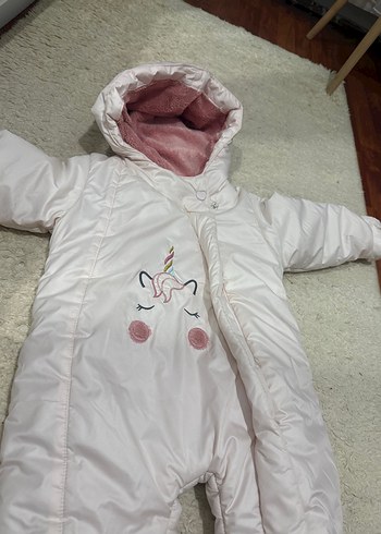 Bombili Unicorn desenli kız bebek astronot tulum
