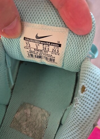 38,5 Beden turkuaz Renk Orjinal nike