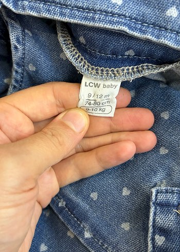 LC Waikiki Nakışlı Düğmeli Kız Kot Elbise