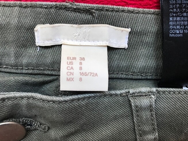 m Beden H&M kot şort