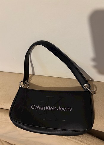 Beden Orginal Siyah Deri Calvin Klein Kadın Çanta