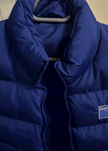 Erkek Saks Mavisi Fermuarlı Yelek - Görsel 2