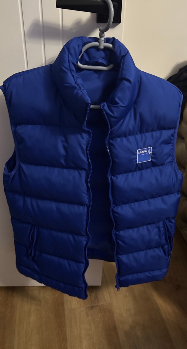 Erkek Saks Mavisi Fermuarlı Yelek - Görsel 3