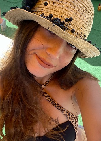 Bej Fırfırlı Bohem Kadın Şapka - Görsel 5