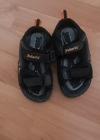 Polaris Erkek Çocuk Siyah Cırtlı Terlik