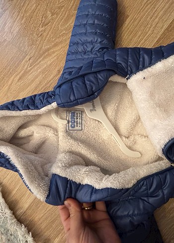 Koyu Mavi Kürklü Bebek Tulumu - Görsel 2