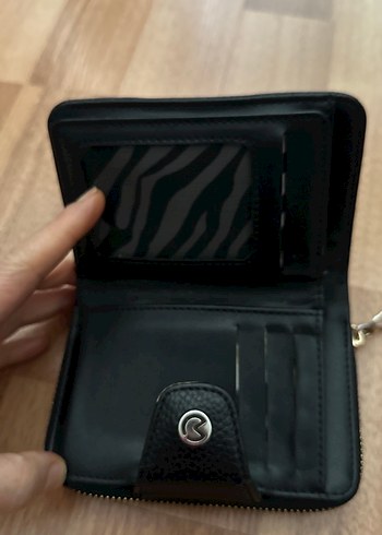 Siyah Deri Fermuarlı Cüzdan makmazel markasi - Görsel 3