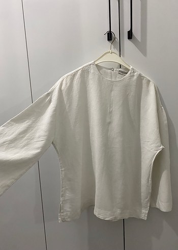diğer Beden beyaz Renk Suud Collection keten bluz tunik gömlek
