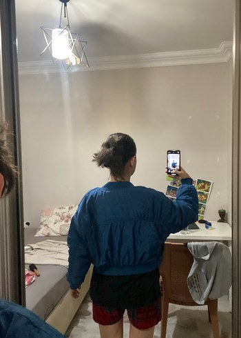Bershka Bershka mavi bomber ceket