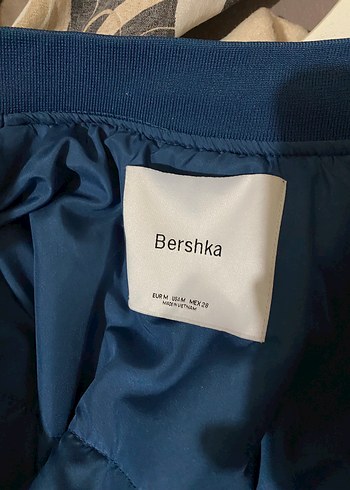 m Beden Bershka mavi bomber ceket