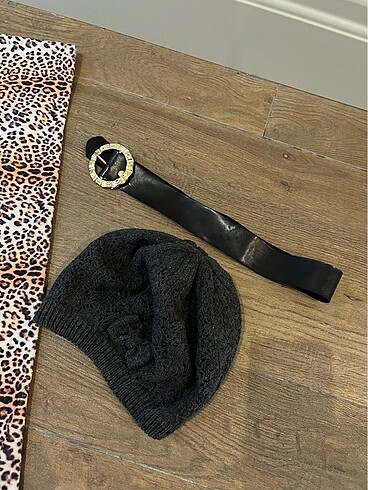 H&M Atlı kemer bere üçü tek fiyat atkı leopar kadife yumuşak kumaş s