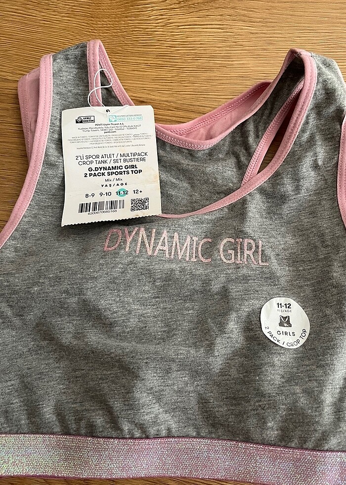 Crop kız çocuk penye içlik penti 11-12 yaş etiketli beden uymadı - Görsel 2