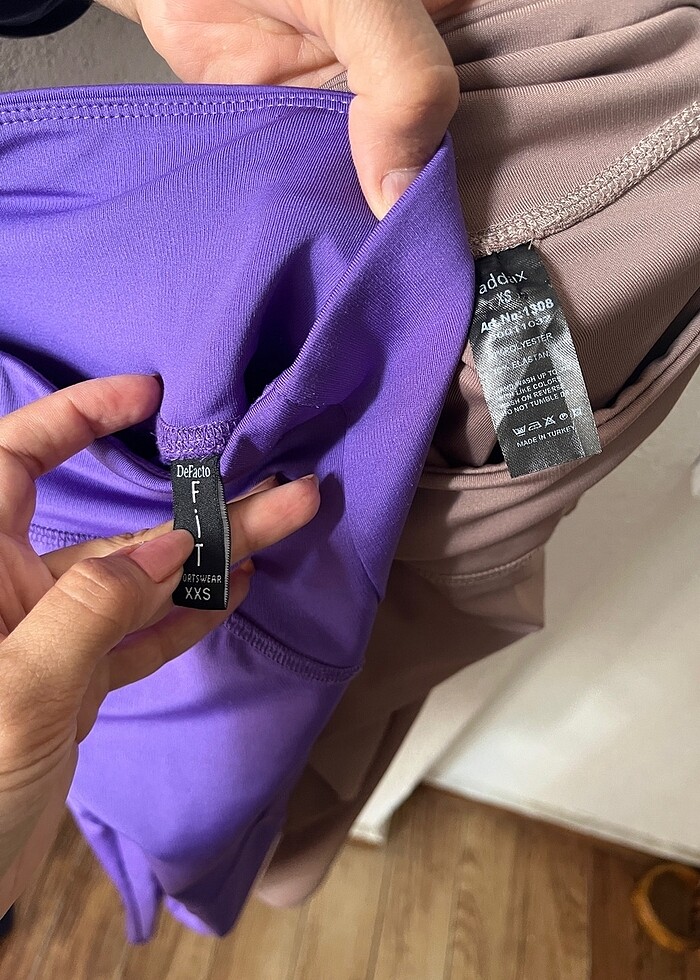 Üç tayt tek fiyat 11-12 yaş ve xxs uyumlu - Görsel 3