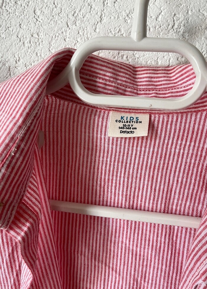 Çizgili keten gömlek defacto 10-11 yaş - Görsel 2
