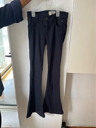 İspanyol paça pantolon kumaşı efsane xs beden lacivert renk Ltb 