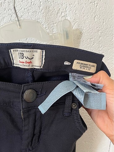 İspanyol paça pantolon kumaşı efsane xs beden lacivert renk Ltb  - Görsel 5
