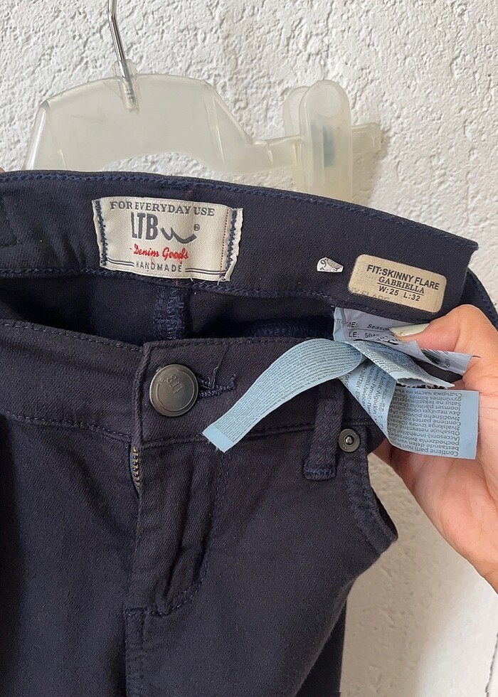 İspanyol paça pantolon kumaşı efsane xs beden lacivert renk Ltb  - Görsel 4