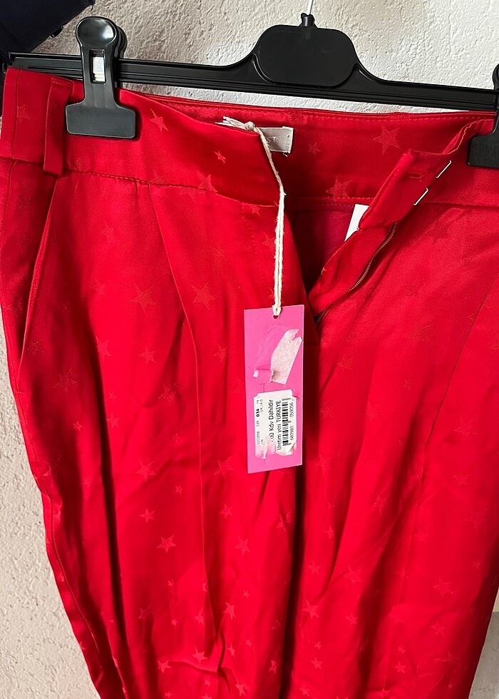 Twist pantolon pamuk saten yıldız detay 34 beden etiketli ürün - Görsel 2