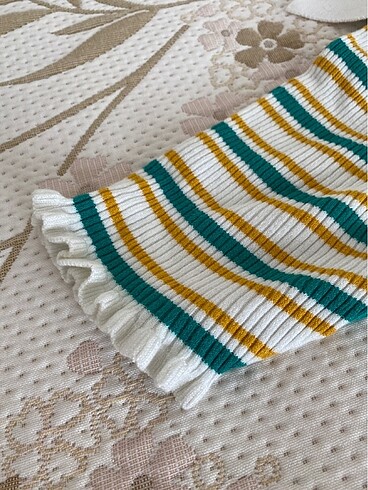 Çizgili yumuşak kumaş bluz - Görsel 3